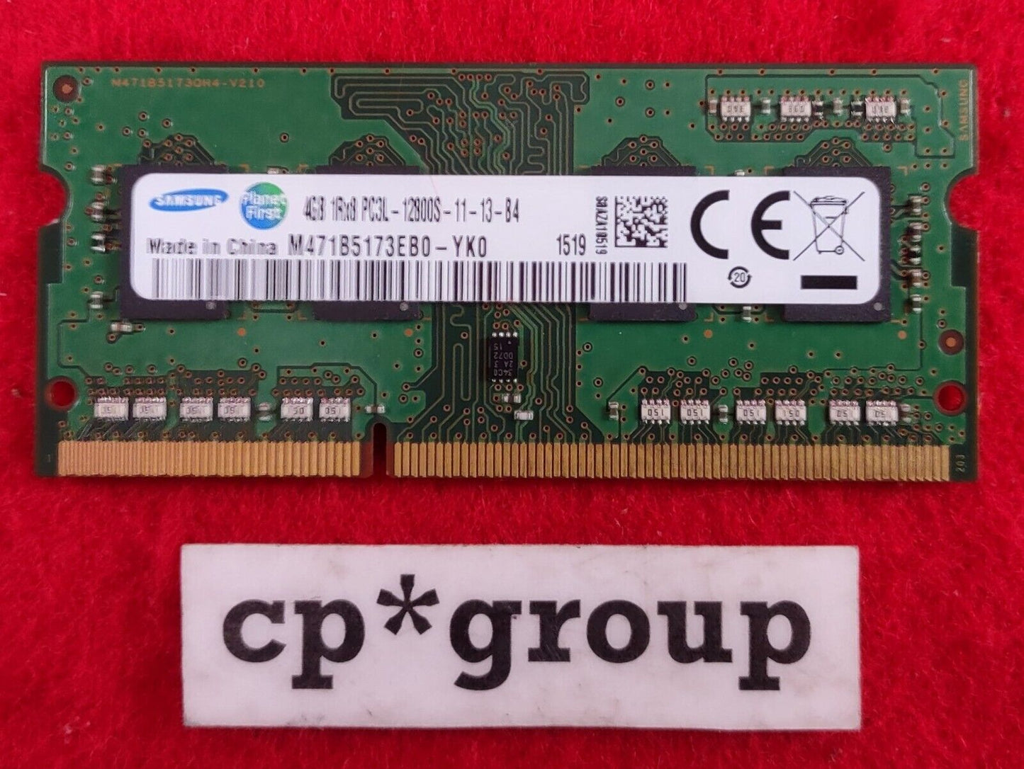 LOT OF 5 Samsung 4GB 1Rx8 PC3L-12800S SO-DIMM Laptop RAM M471B5173EB0-YK0