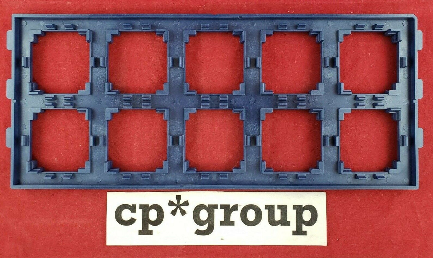 LOT OF 7 10-Slot Socket LGA1366 CPU Tray Holder Blue 500079336