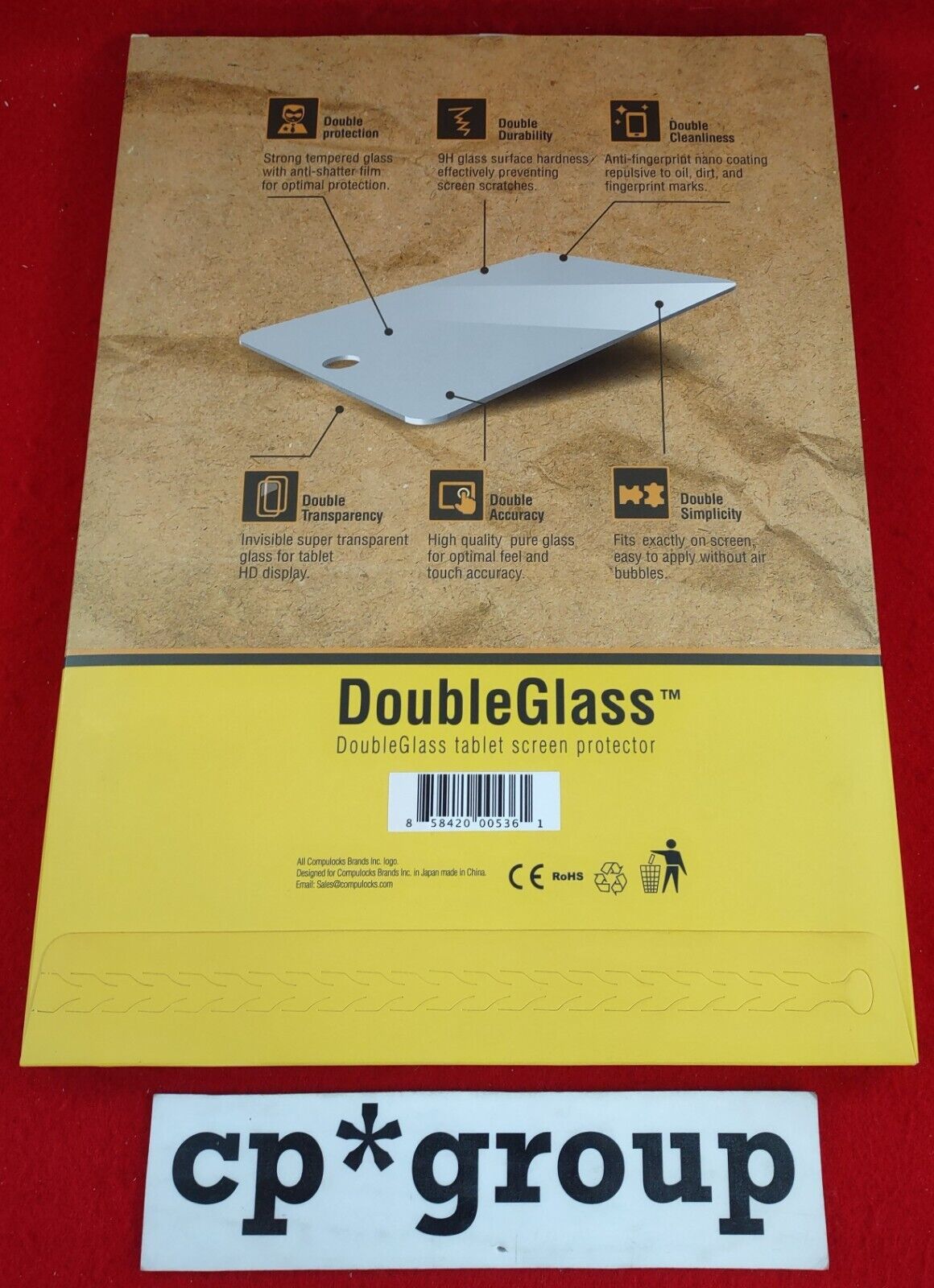 Compulocks Double Glass Tablet Screen Protector for Surface Pro3 w/ Anti Shatter