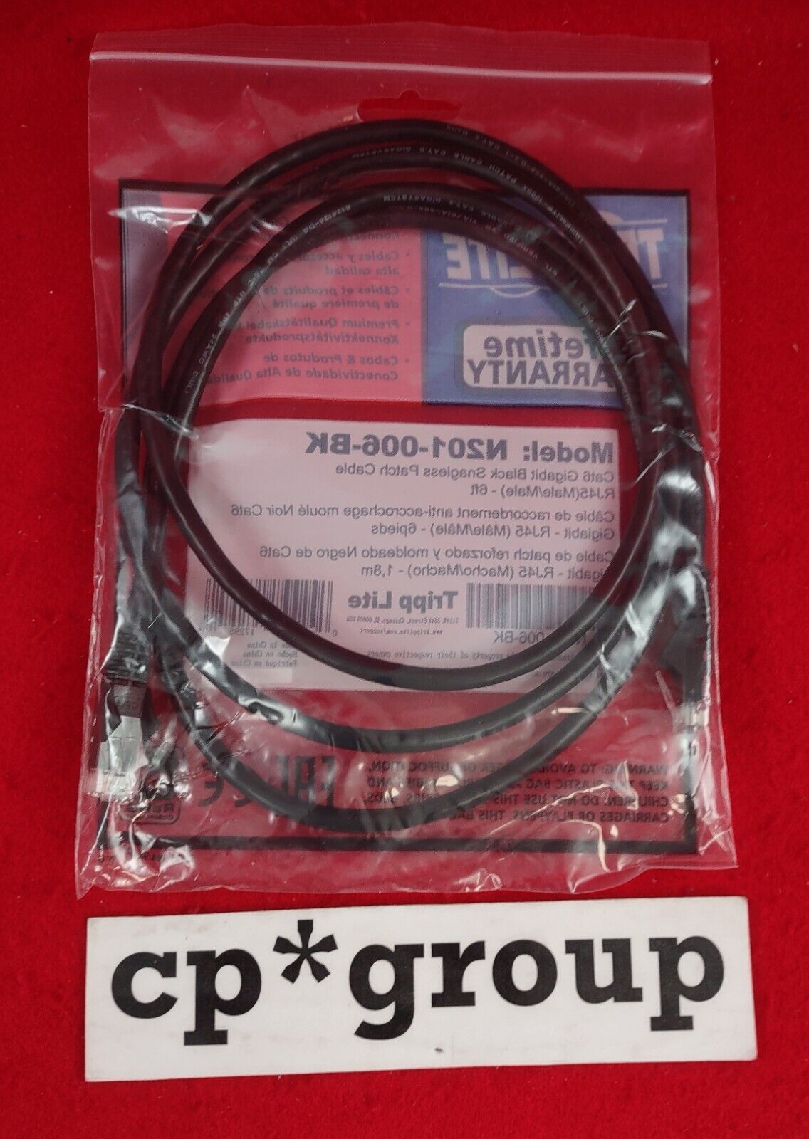 LOT OF 10 NEW 6ft Cat6 Ethernet Patch Cable Black N201-006-BK