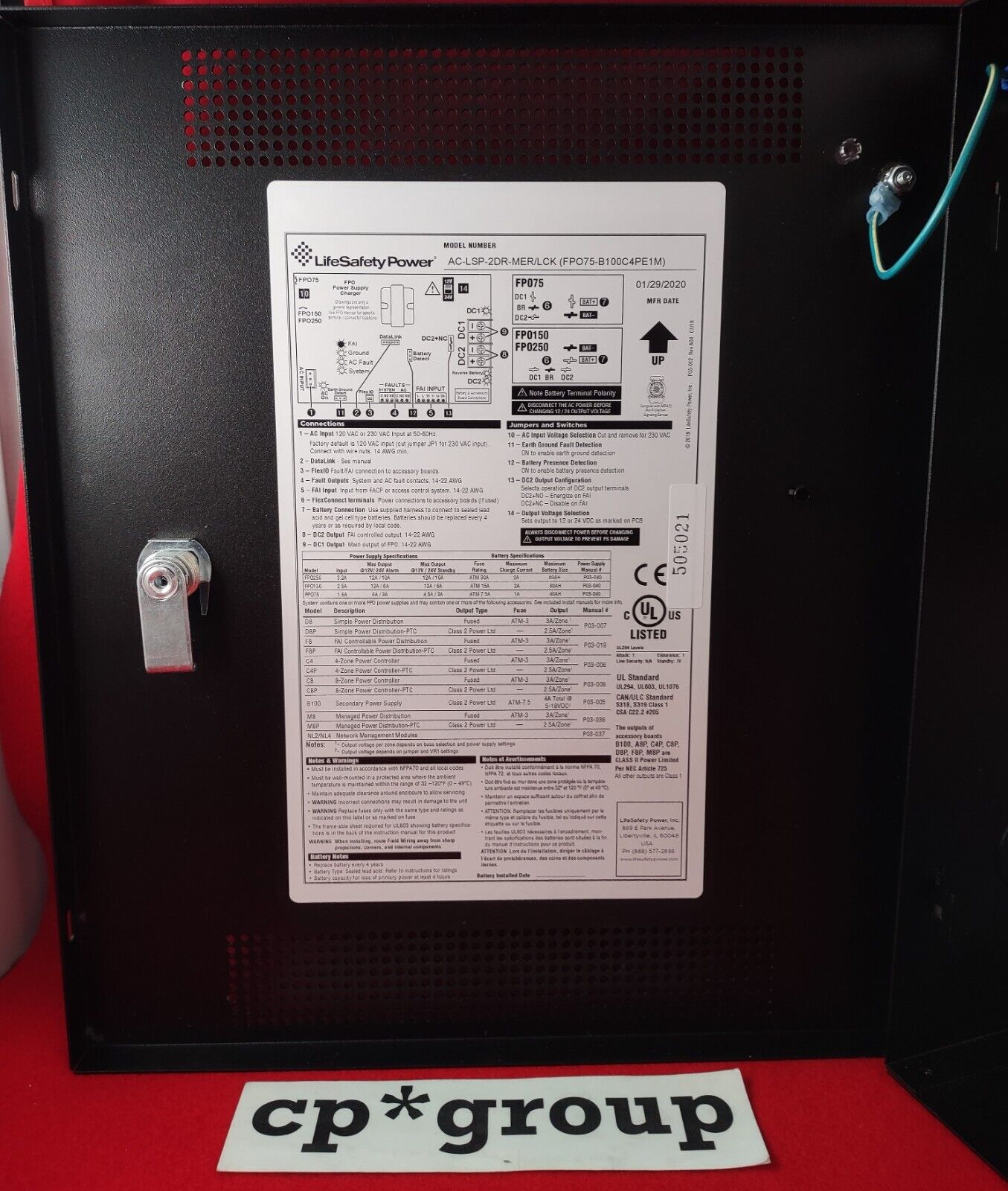 Avigilon AC-LSP-2DR-Mer Single Voltage Integrated Power System w/ Key