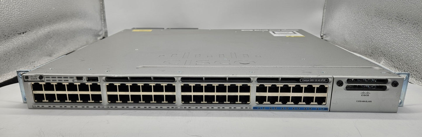 Cisco Catalyst 3850 48-Port GbE (12-10GbE) Network Switch WS-C3850-12X48U-E1