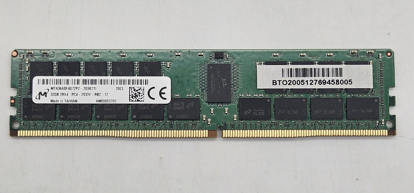 Micron 32GB PC4-23400 DDR4-2933MHz Reg ECC Server RAM MTA36ASF4G72PZ-2G9E20