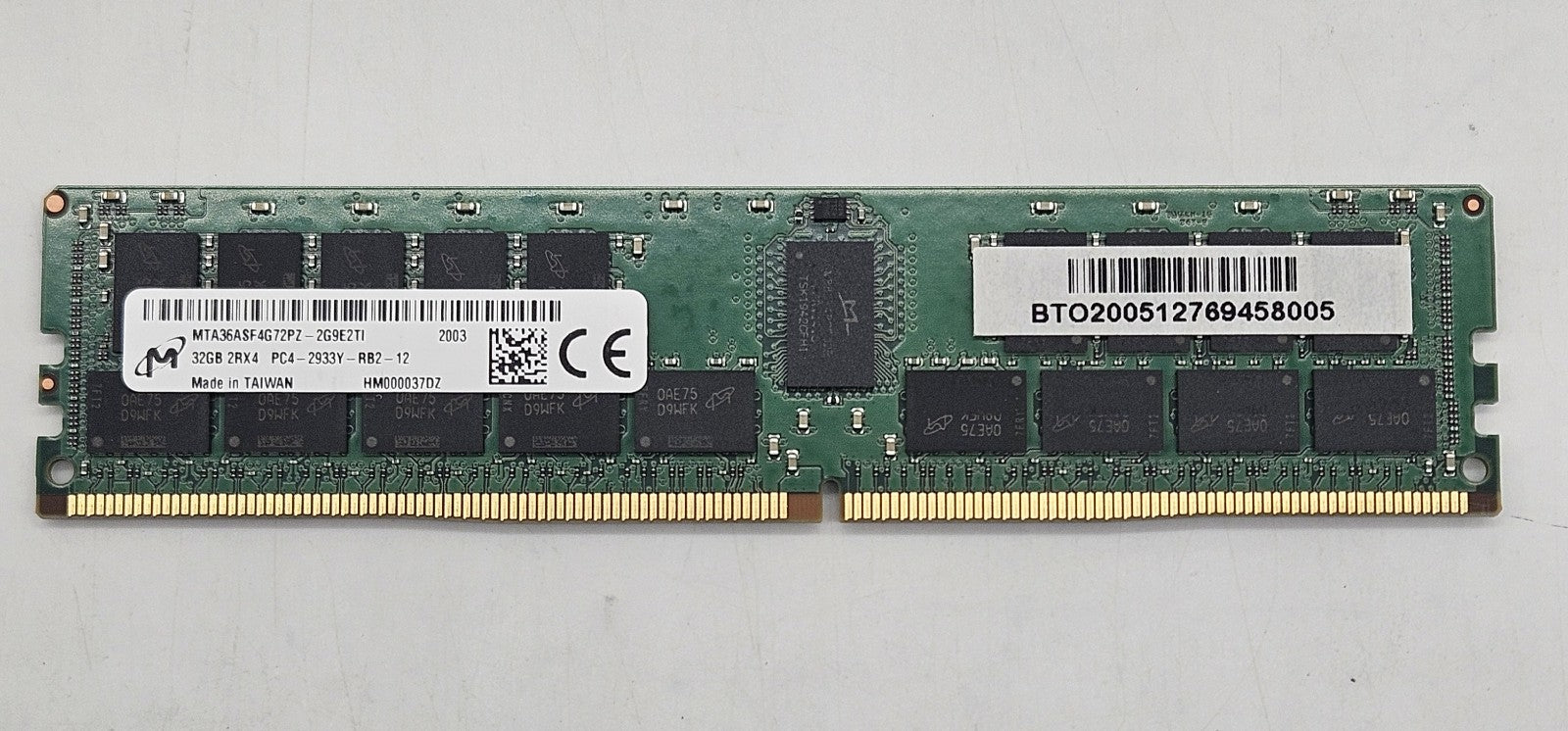 Micron 32GB PC4-23400 DDR4-2933MHz Reg ECC Server RAM MTA36ASF4G72PZ-2G9E20