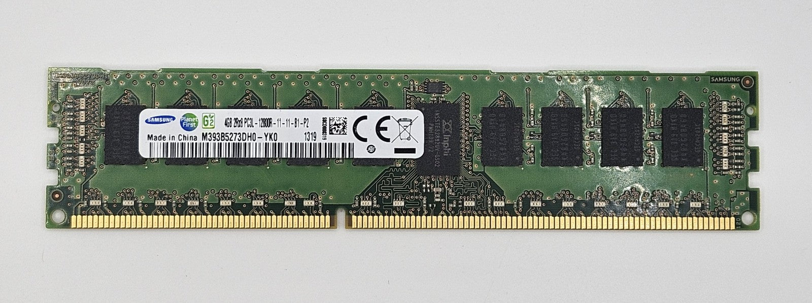 LOT OF 4 Samsung 4GB PC3-12800 DDR3-1600MHz ECC REG Server RAM M393B5273DH0-YK01