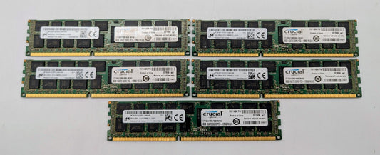 Lot Of 5  1x8GB MICRON MT36JSF1G72PZ-1G6K1 DDR3-1600 8GB Server 1.5V0
