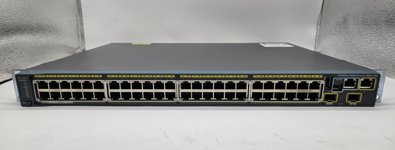 Cisco Catalyst 2960S 48-Port GbE PoE & 2-SFP+ Network Switch WS-C2960S-48LPD-L1