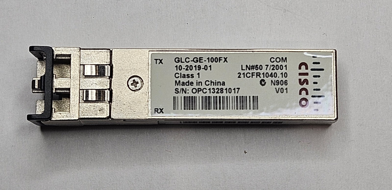 LOT OF 2 Cisco 100Base-FX MMF 2km 1310nm Duplex LC SFP Transceiver GLC-GE-100FX1