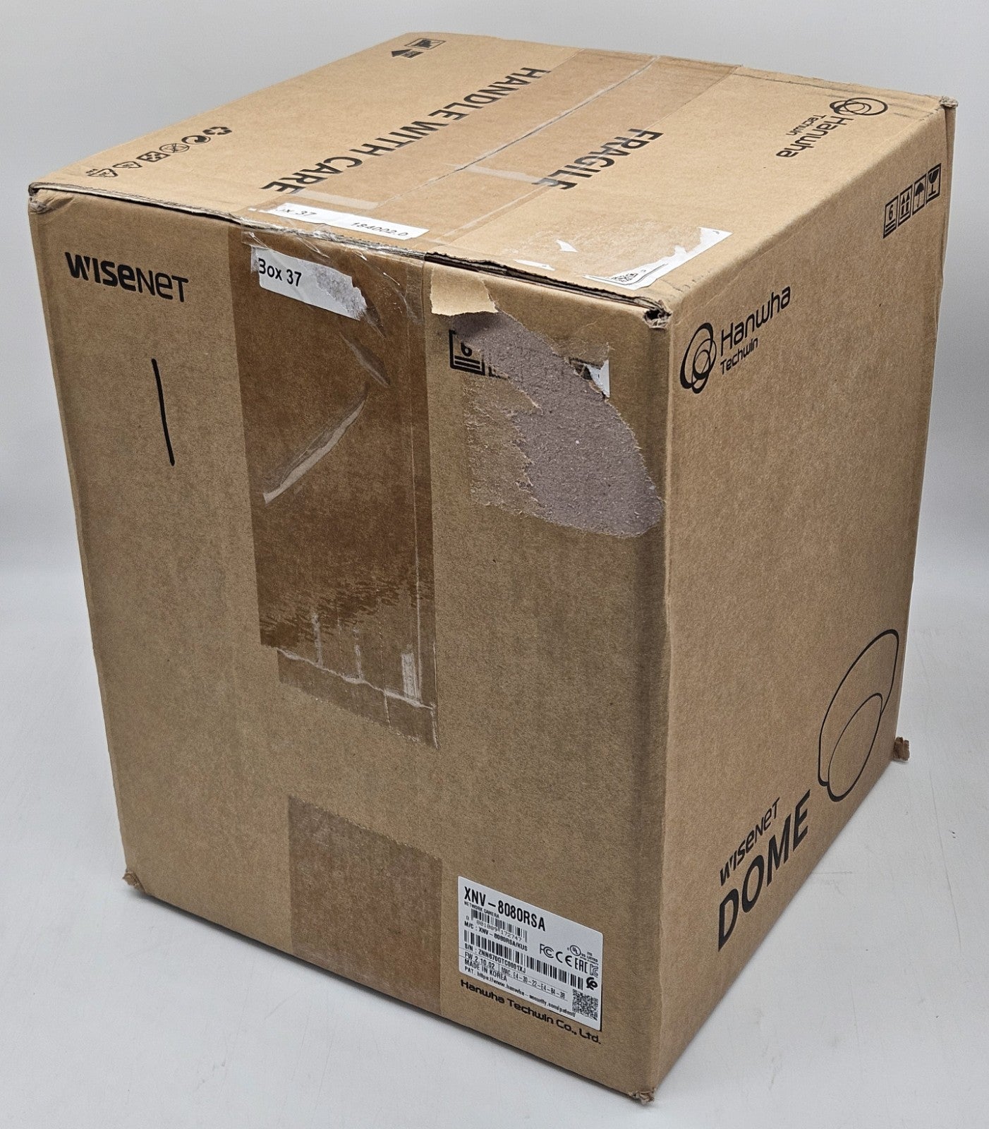 Hanwha WiseNet 5MP Stainless Steel IR Vandal Dome Security Camera XNV-8080RSA0