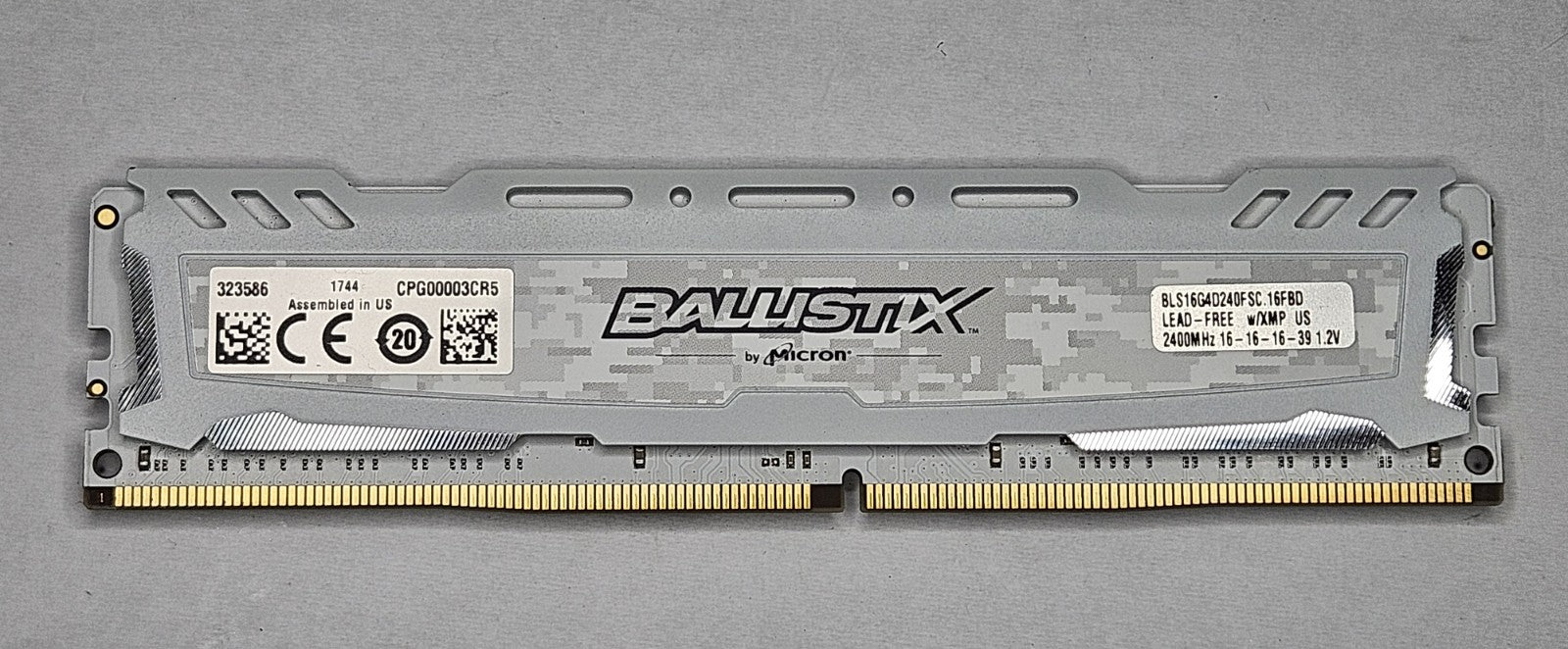 LOT OF 2 Ballistix Sport 16GB PC4-19200 DDR4-2400MHz Desktop RAM BLS16G4D240FSC1
