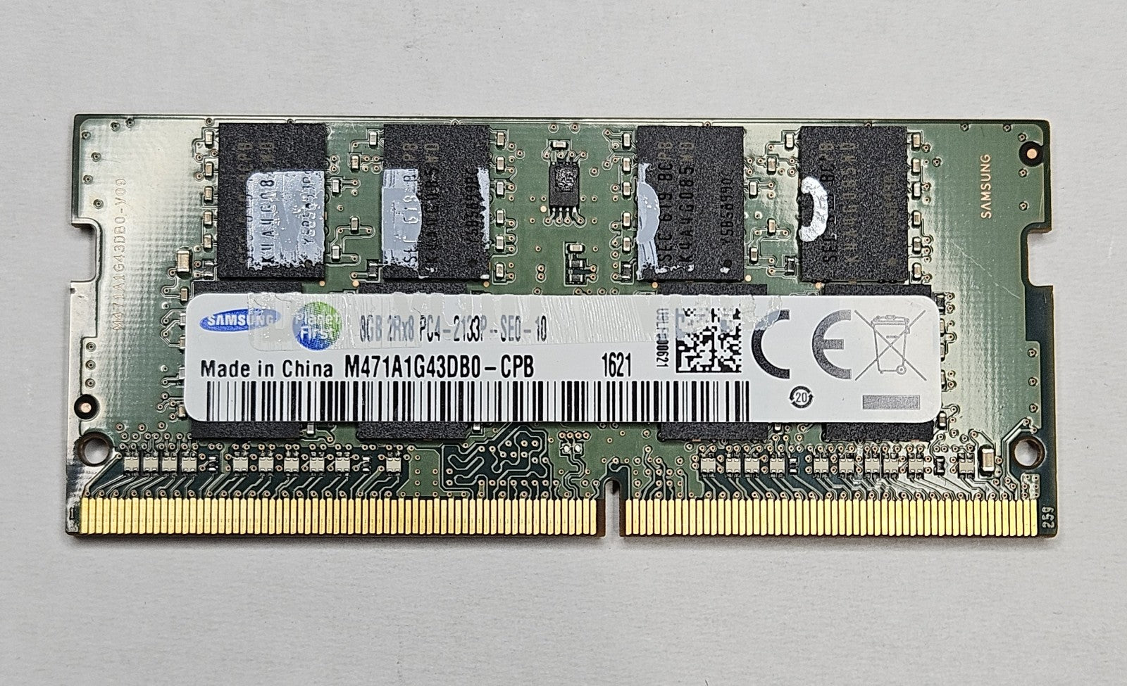LOT OF 2 Samsung 8GB PC4-17000 DDR4-2133MHz SoDimm Laptop RAM M471A1G43DB0-CPB1