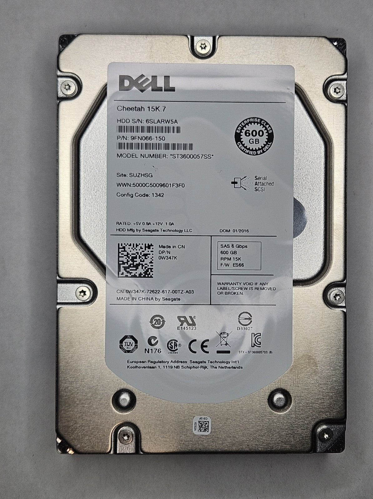 Seagate 600GB 15000RPM SAS 6Gbps 16MB Cache 3.5" Hard Drive ST3600057SS1
