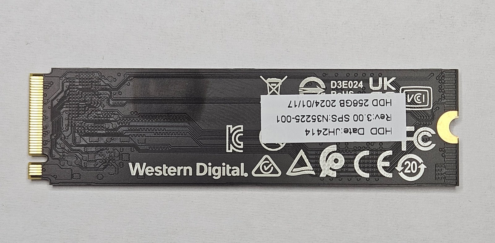 Western Digital SN740 256GB PCI Express 4.0 x4 NVMe M.2 2280 SSD SDDQNQD-256G1