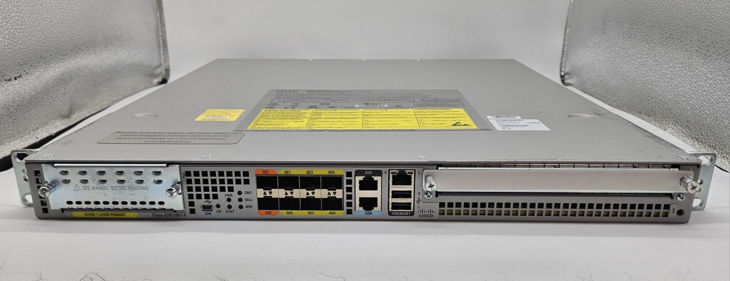 Cisco 2-10Gb & 6-1Gb SFP Aggregation Services Router w/ Licenses ASR1001-X1