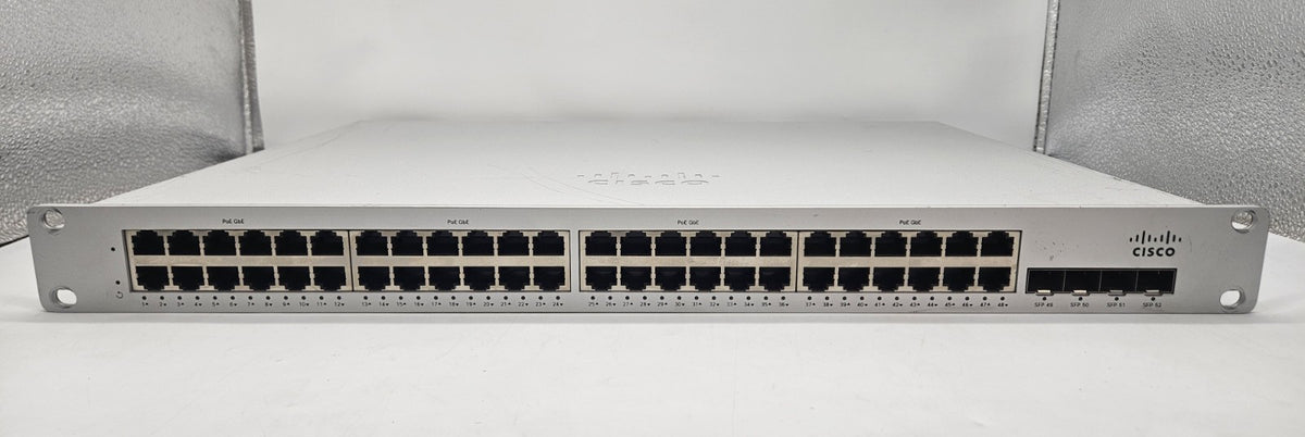 Cisco Meraki 48-Port PoE+ GbE & 4-1Gb SFP Network Switch UNCLAIMED MS210-48FP1