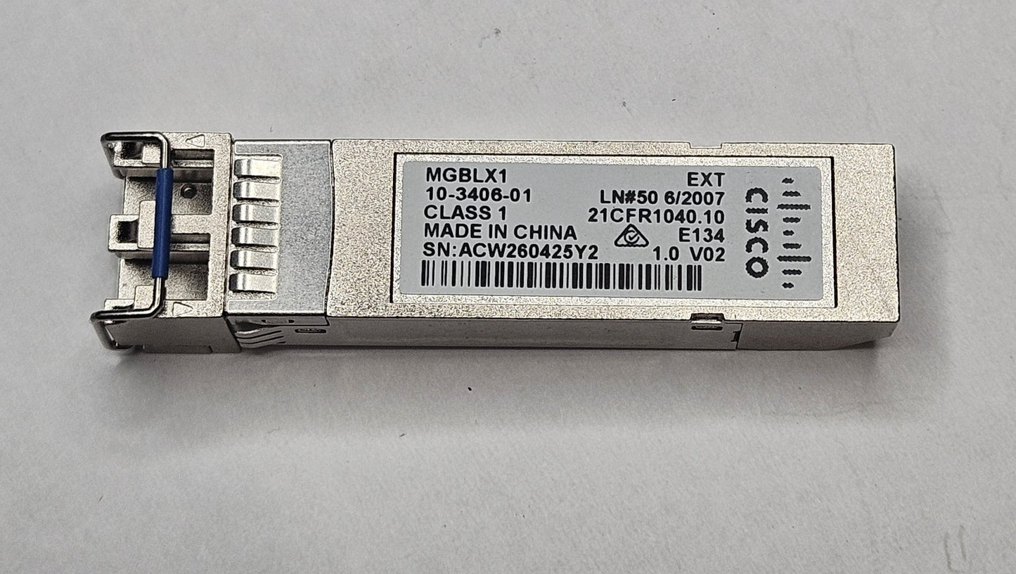 Cisco 1000Base-LX SMF 10km 1310nm Duplex LC Connector SFP Transceiver MGBLX10