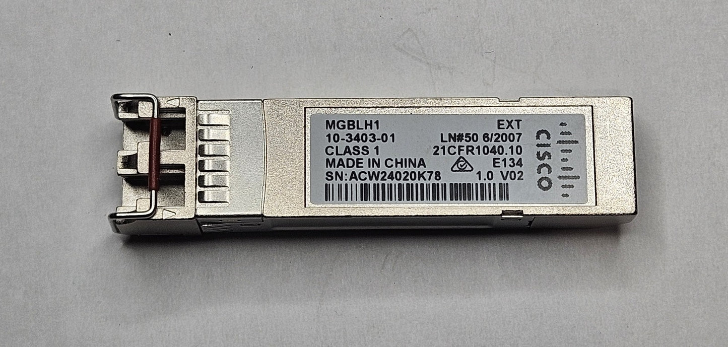 Cisco 1000Base-LH MMF 40km 1310nm Duplex LC Connector SFP Transceiver MGBLH10