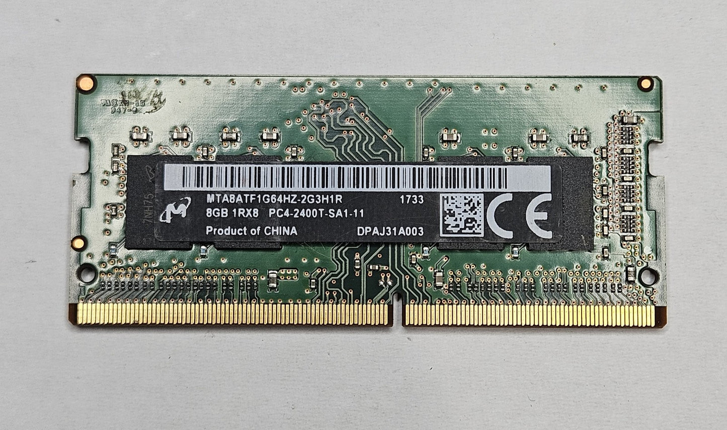 LOT OF 2 Micron 8GB PC4-19200 DDR4-2400MHz SoDimm Laptop RAM MTA8ATF1G64HZ-2G3H11