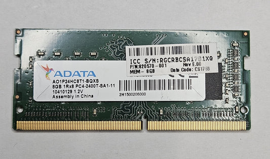 Adata 8GB PC4-19200 DDR4-2400MHz 260-Pin SoDimm Laptop Memory AO1P24HC8T1-BQXS0