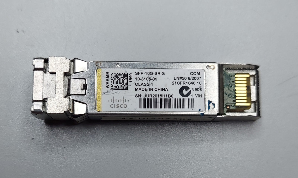 LOT OF 2 Cisco 10GB Base-SR MMF 300m 850nm SFP+ Transceiver SFP-10G-SR-S1