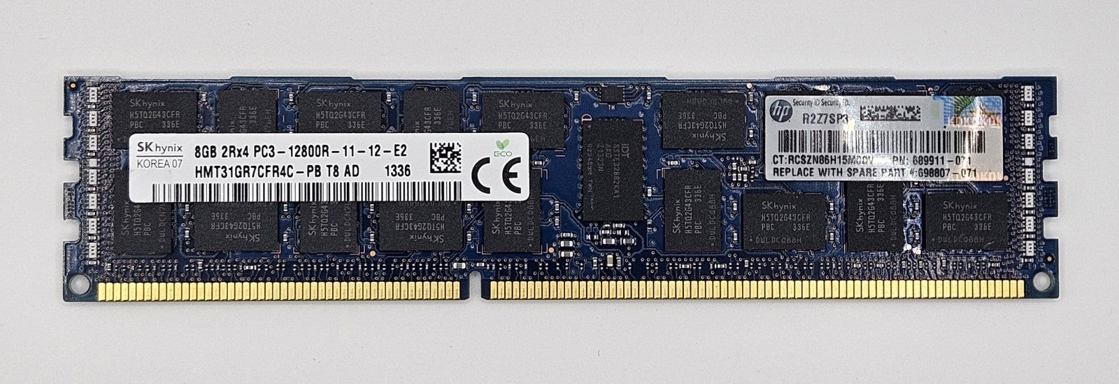 LOT OF 4 Hynix 4GB PC3-12800 DDR3-1600MHz ECC REG Server RAM HMT31GR7CFR4C-PB1