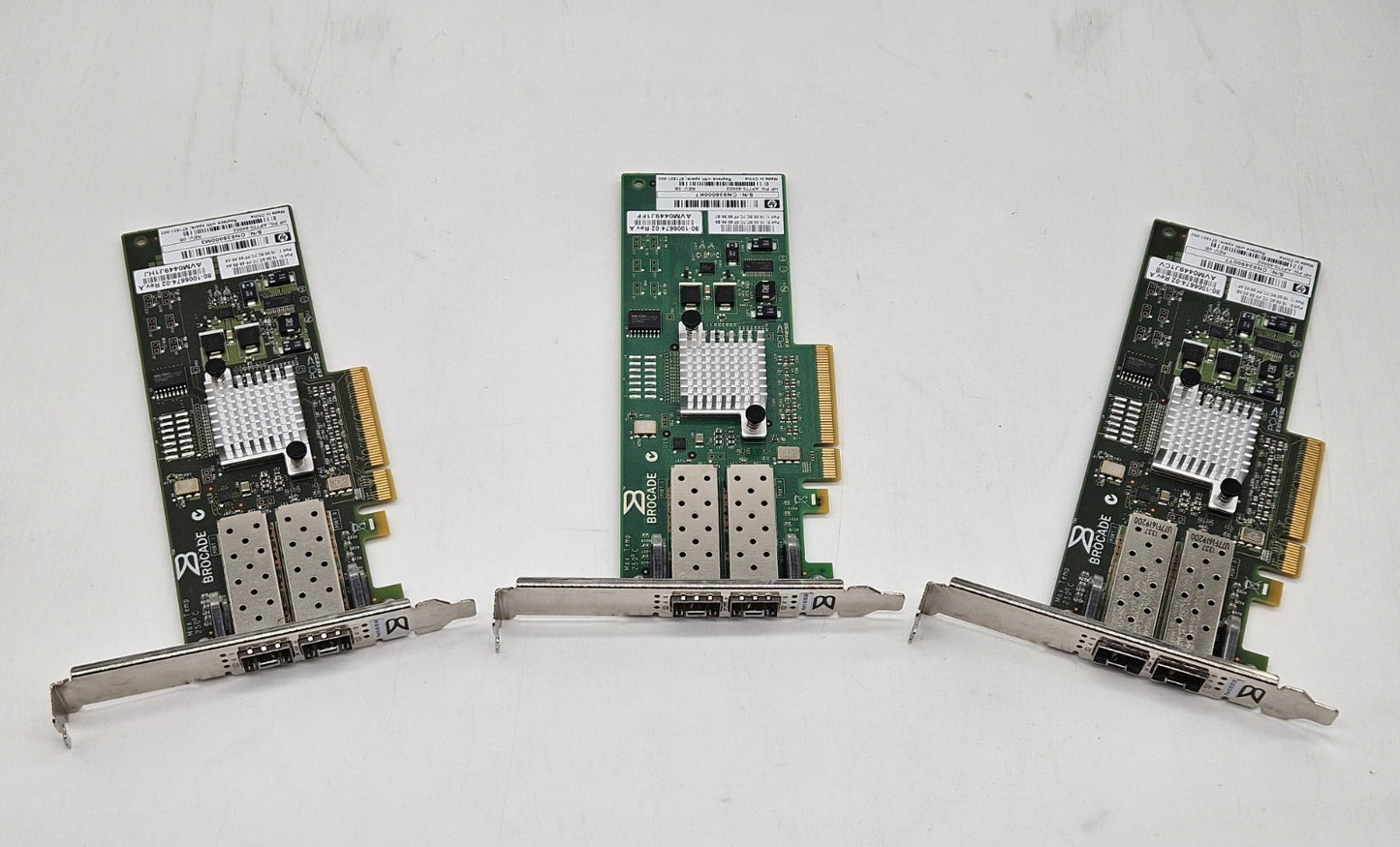 LOT OF 3 HP Brocade 825 2-Port 8Gb SFP  Host Bus Adapter 571521-0020
