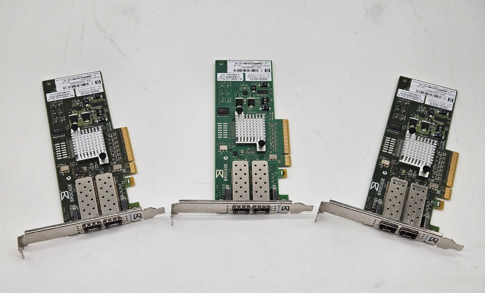 LOT OF 3 HP Brocade 825 2-Port 8Gb SFP  Host Bus Adapter 571521-0020