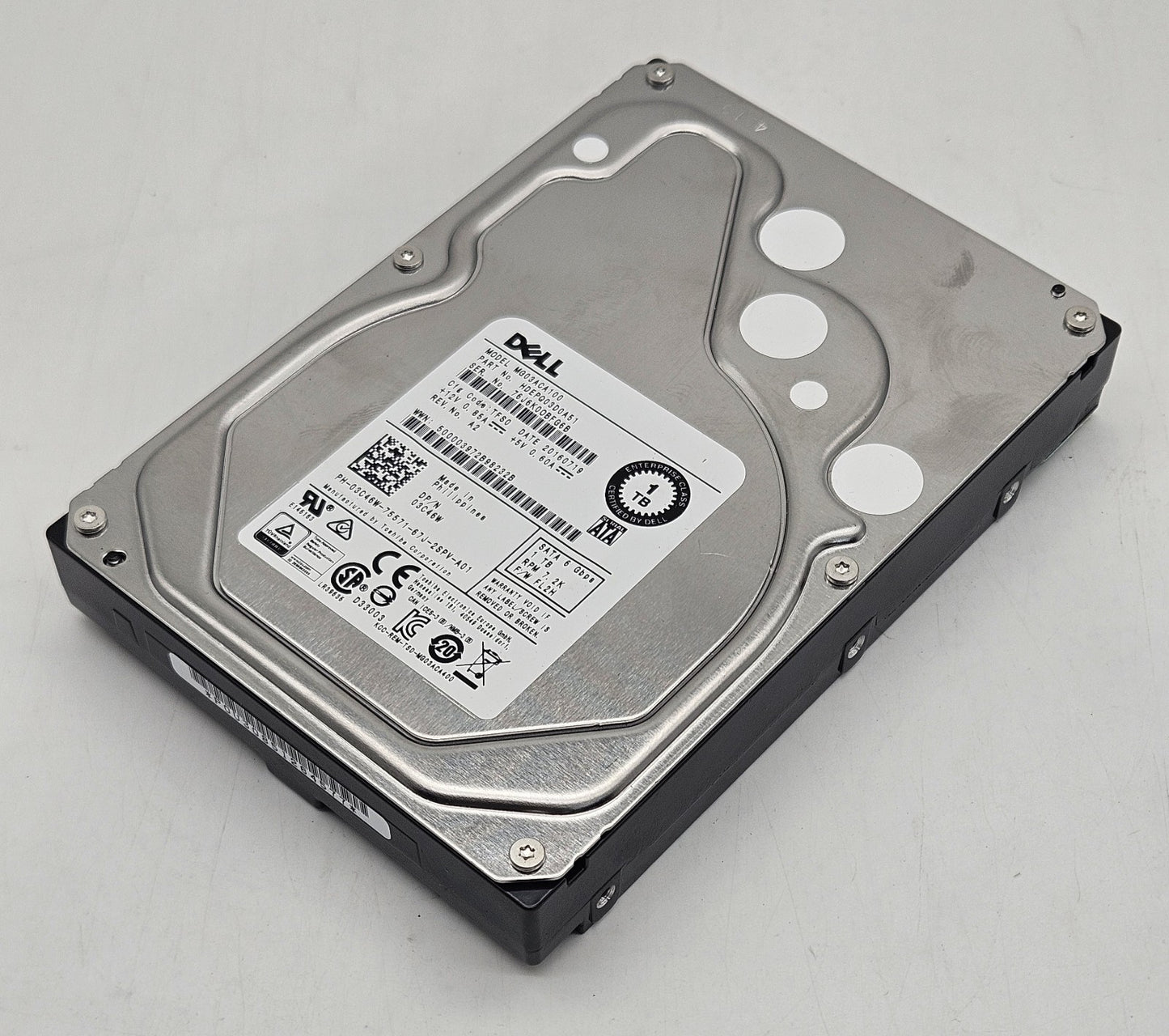 Toshiba 1TB 7200RPM SATA 6Gbps 64MB Cache (512n) 3.5" Hard Drive MG03ACA1000