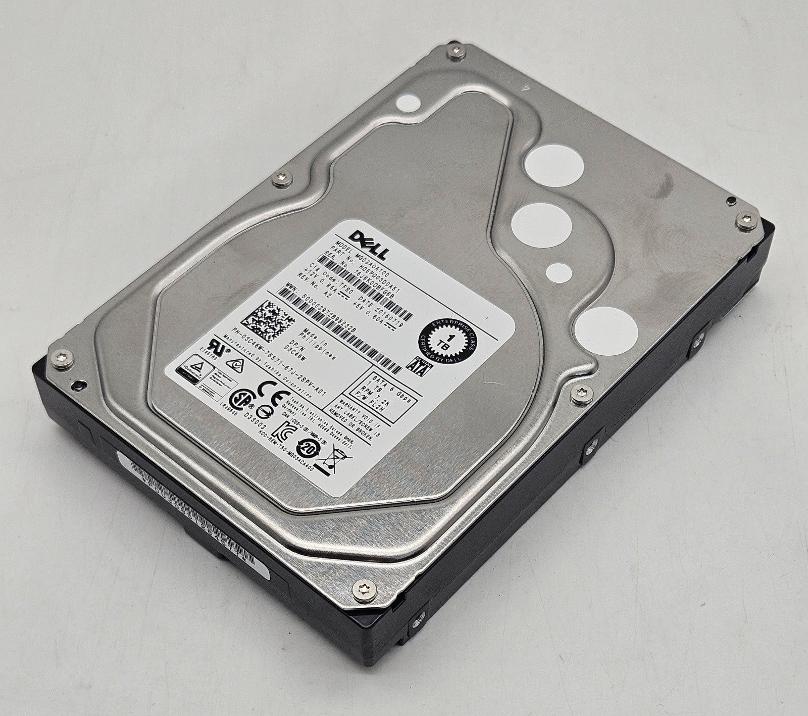 Toshiba 1TB 7200RPM SATA 6Gbps 64MB Cache (512n) 3.5" Hard Drive MG03ACA1000