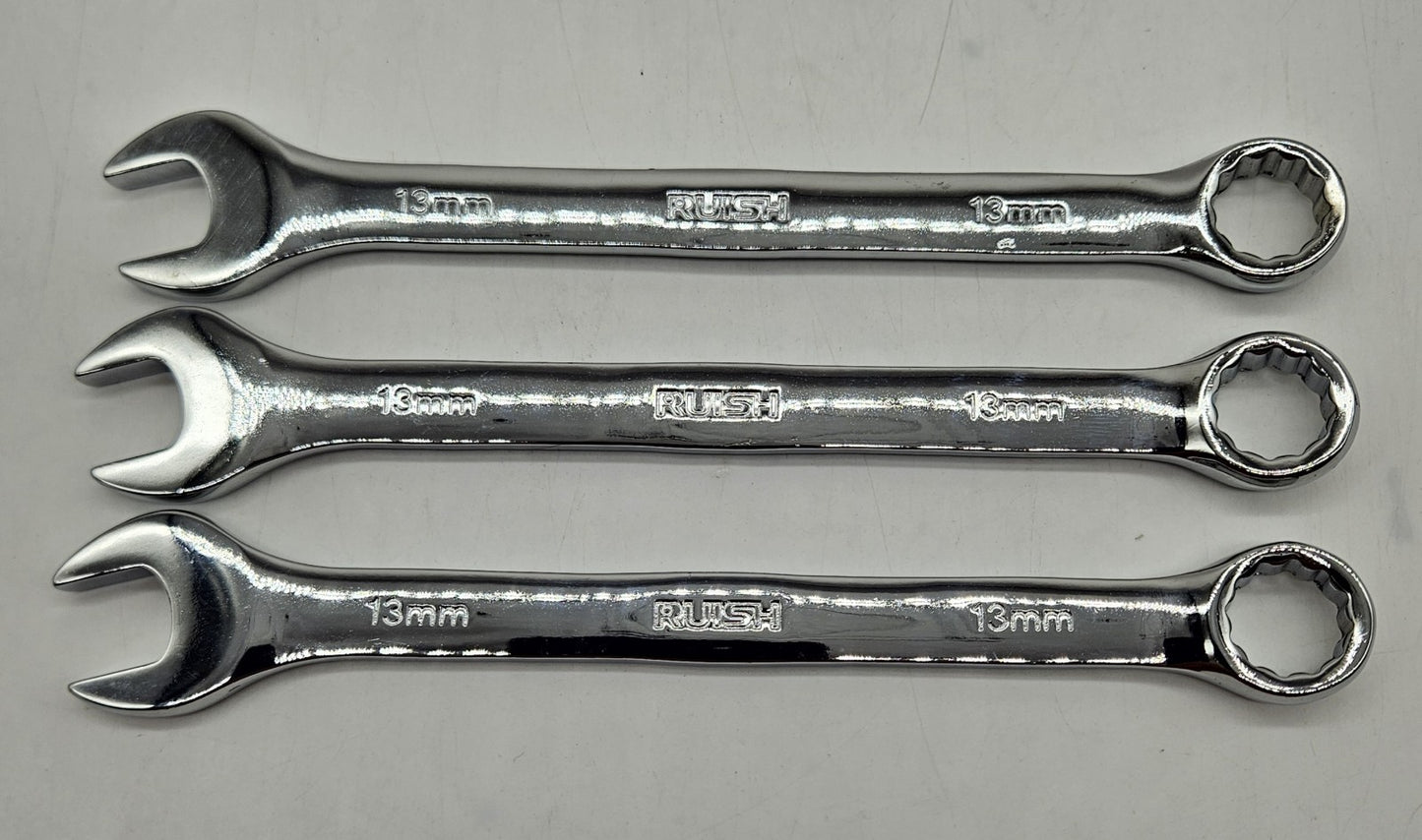 LOT OF 3 Ruish 13mm Stainless Steel Combination Wrenches0