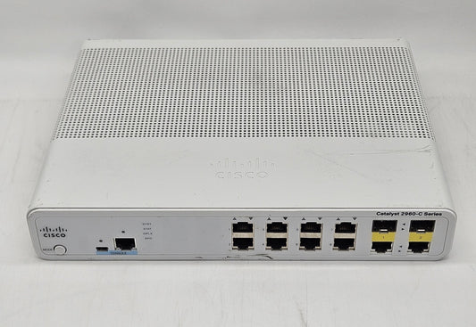 Cisco Catalyst 2960C 8-Port 10/100 2-Port DP SFP Network Switch WS-C2960C-8TC-L0