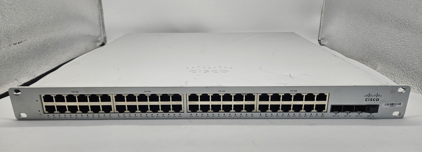 Cisco Meraki 48-Port GbE PoE+ & 4-Port SFP+ Switch w/2x PS UNCLAIMED MS250-48LP1