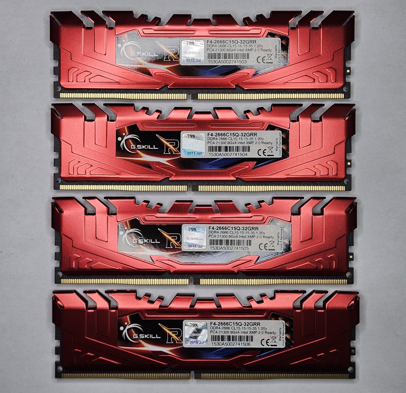 Ripjaws 32GB Kit (4X8GB) PC4-21300 DDR4-2666MHz Desktop RAM F4-2666C15Q-32GRR0