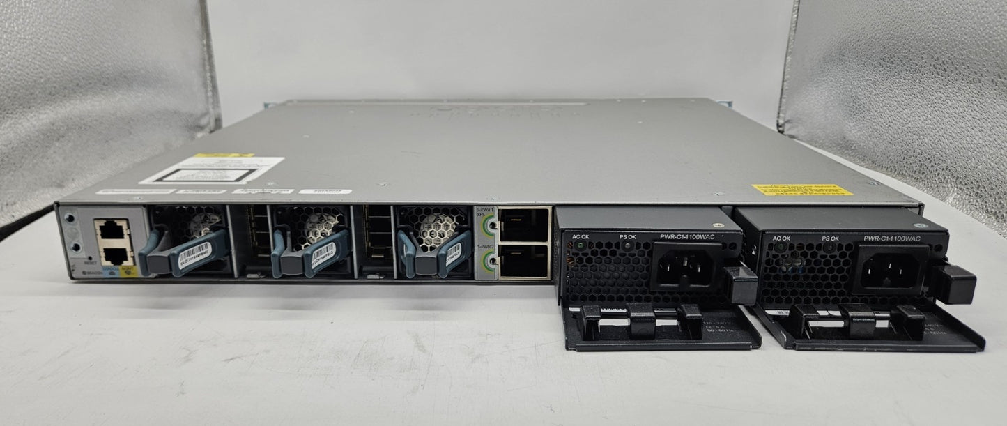 Cisco Catalyst 3850 48-Port GbE (12-10GbE) Network Switch WS-C3850-12X48U-E3