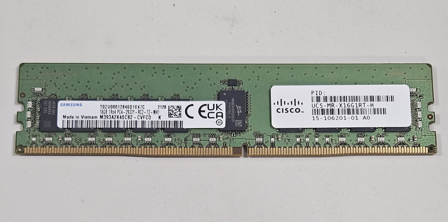 LOT OF 2 16GB 1Rx4 PC4-23400 DDR4-2933MHz ECC REG Server RAM M393A2K40CB2-CVF1