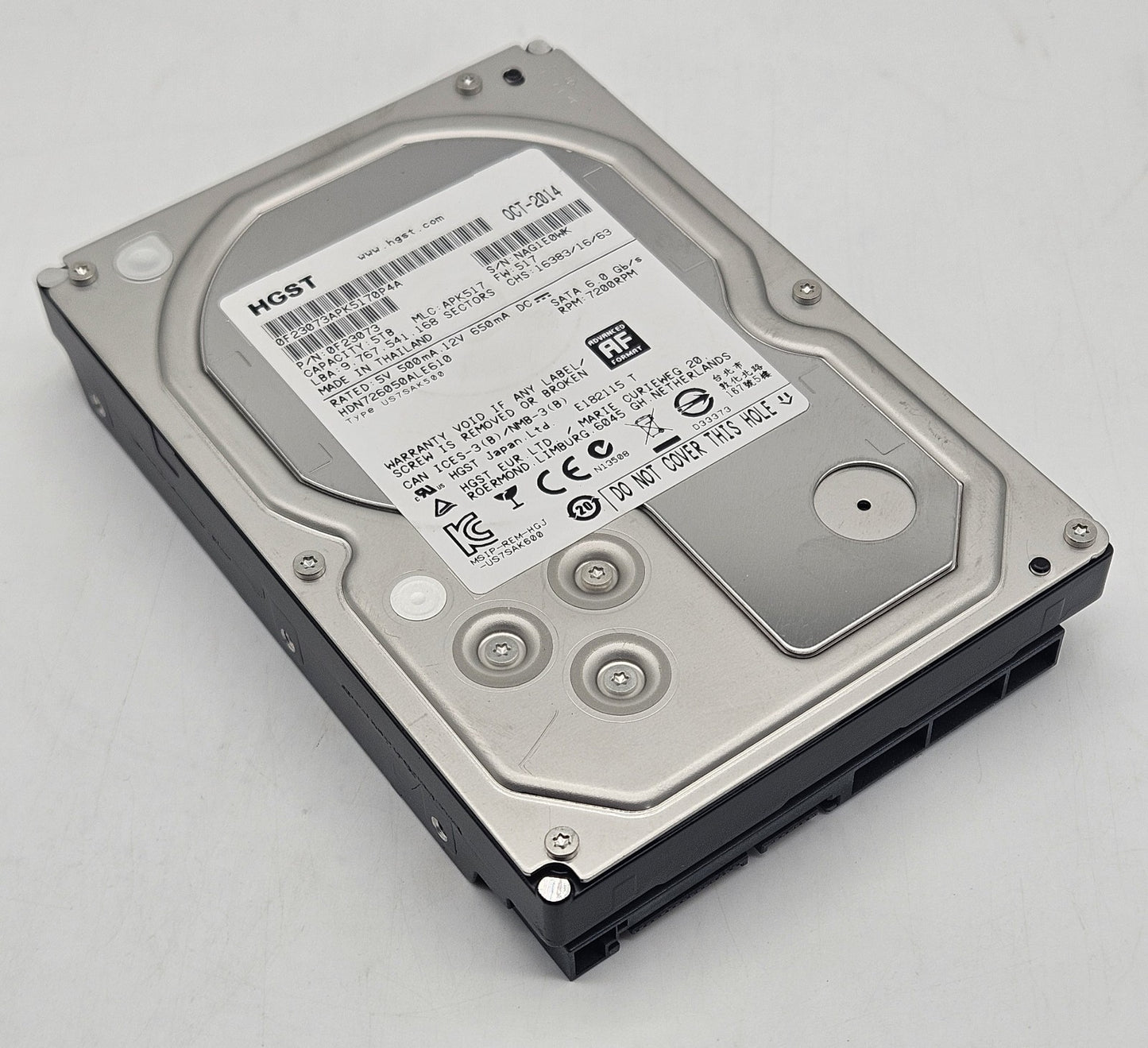 Hitachi Deskstar NAS 5TB 7200RPM SATA 6Gbps 3.5" Hard Drive HDN726050ALE6100