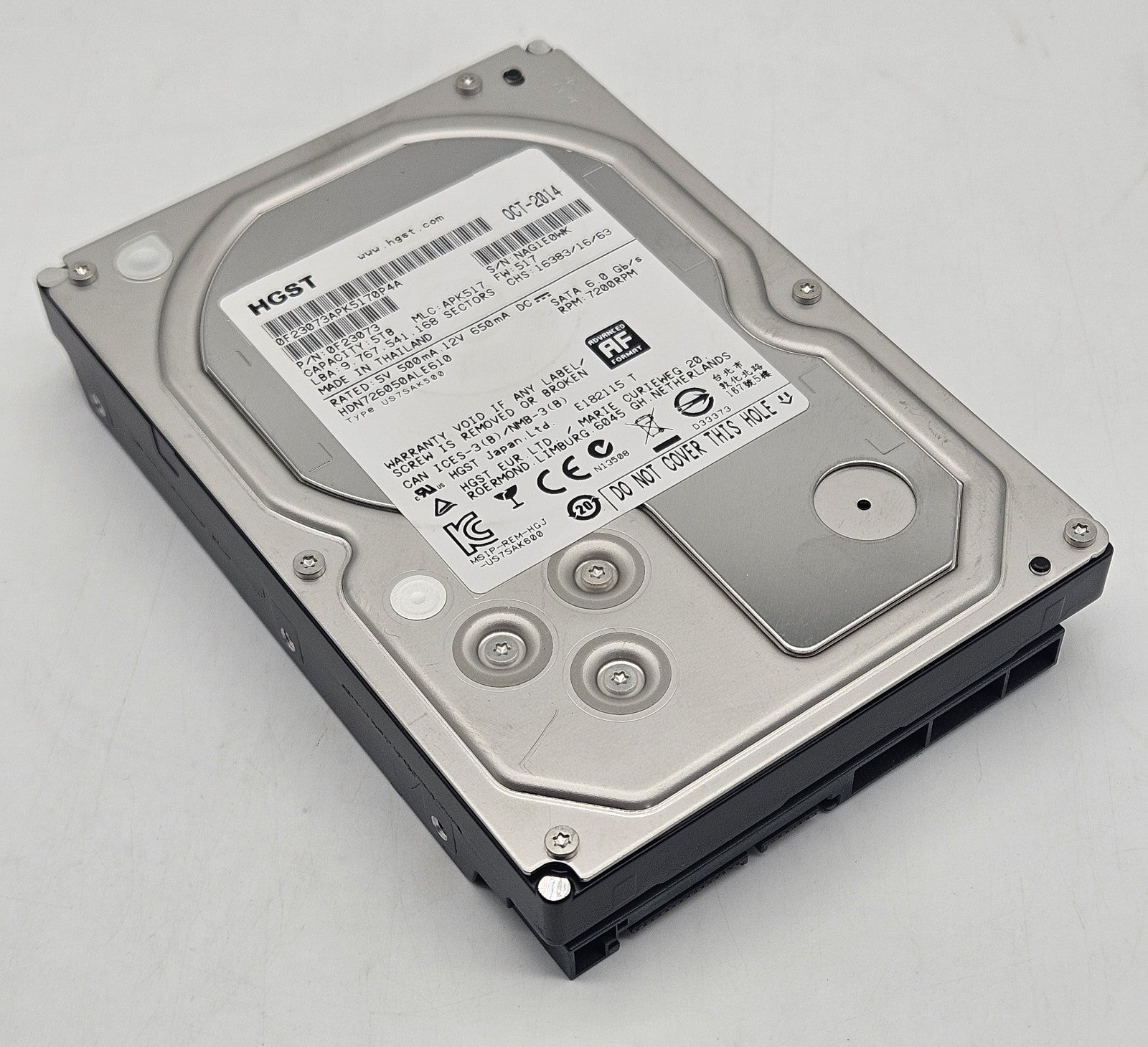 Hitachi Deskstar NAS 5TB 7200RPM SATA 6Gbps 3.5" Hard Drive HDN726050ALE6100