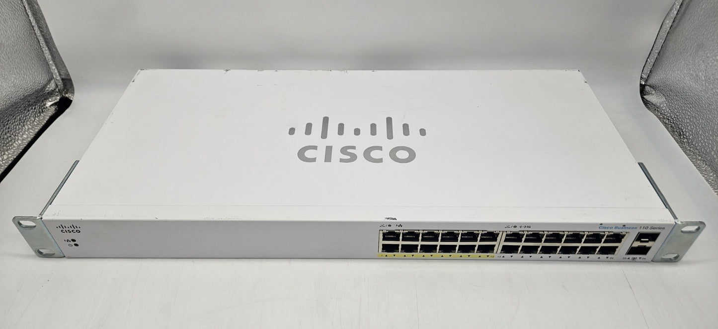 Cisco 24-Port GbE (12-PoE+) & 2-Port DP (RJ45/SFP) Network Switch CBS110-24PP0