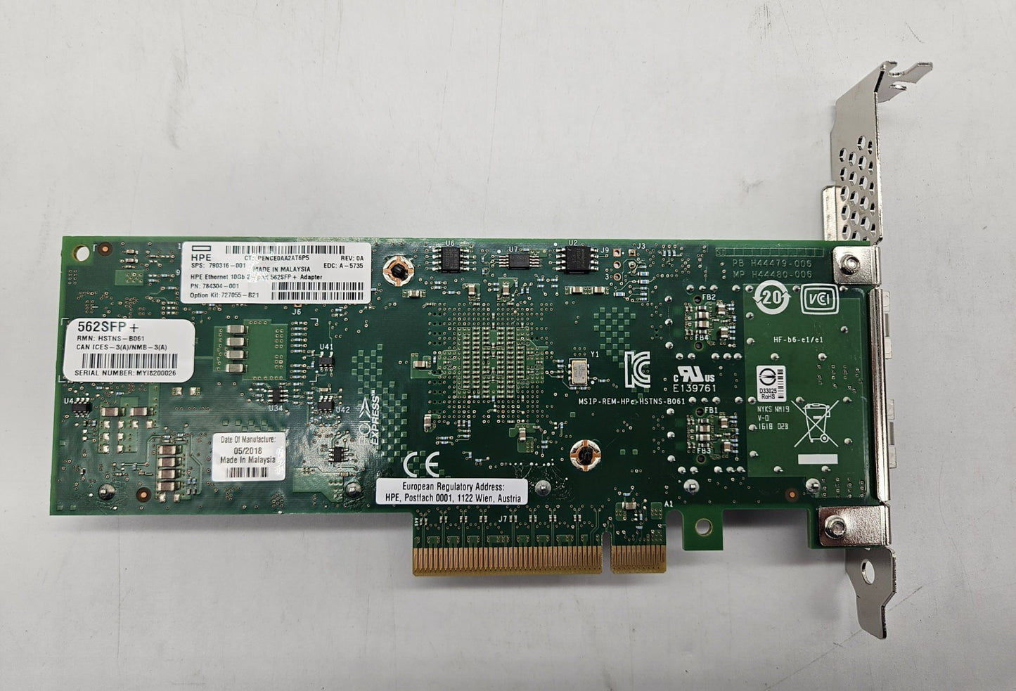 HP 562SFP+ 2-Port 10Gb SFP+ (High Profile) Network Adapter Card 790316-0013