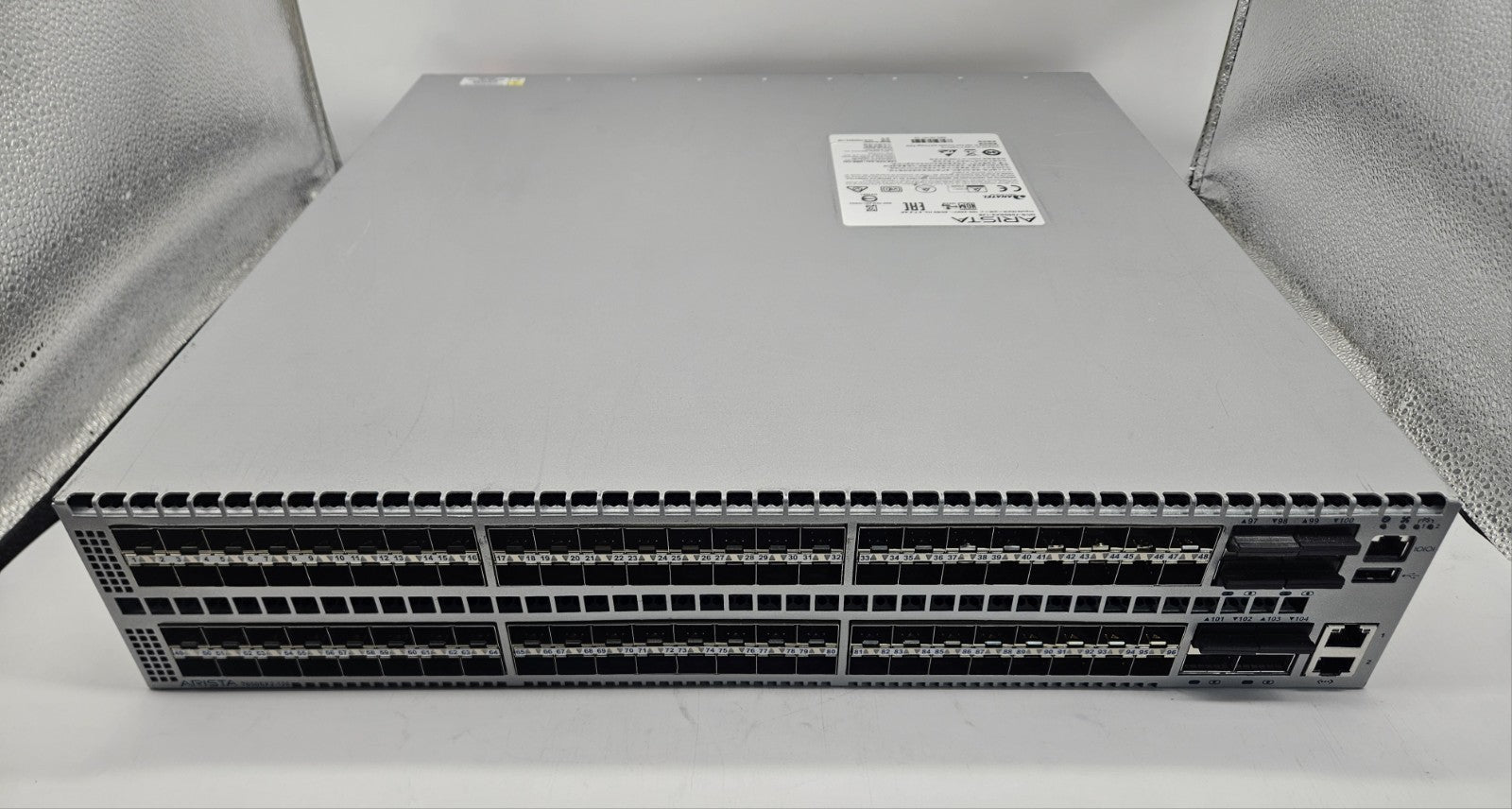 Arista 7050SX2 96-Port 10G SFP+ 8-QSFP+ Network Switch w/ 2x PSU DCS-7050SX2-1280