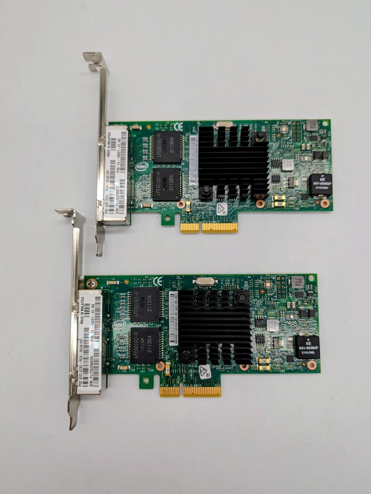 Lot Of 2 74-10521-01 Cisco  Intel i350 4-Port 1Gbps Adapter UCSC-PCIE-IRJ40