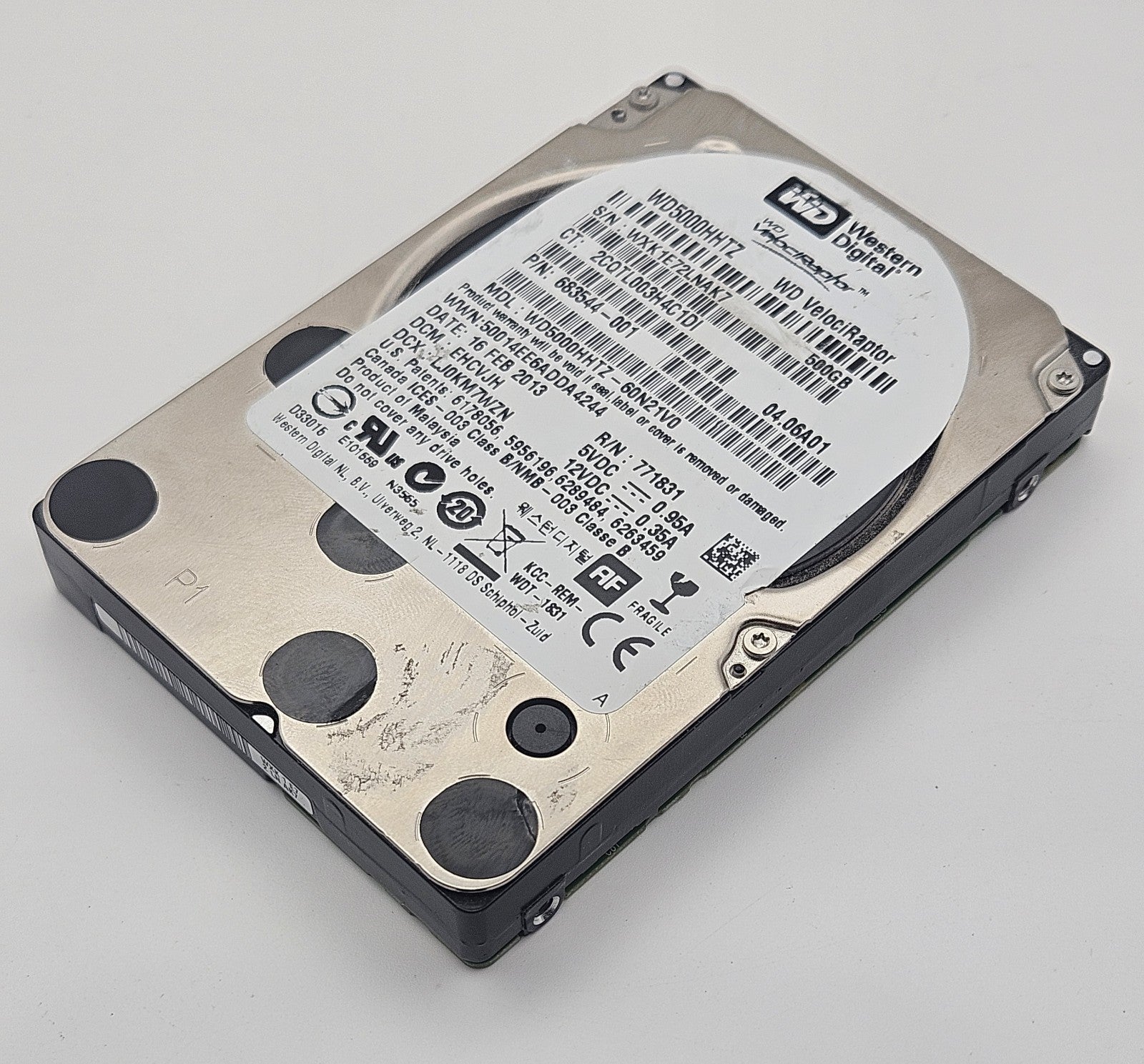 Western Digital VelociRaptor 500GB 10kRPM SATA 6Gbps 2.5" Hard Drive WD5000HHTZ0