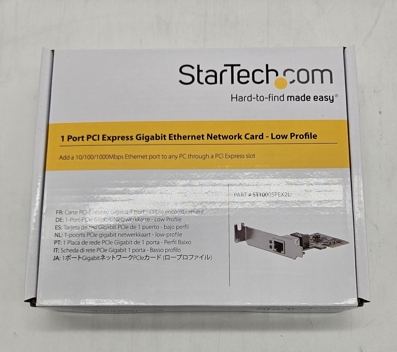 NEW StarTech 1-Port PCIe Gigabit NIC Network Adapter Card 8STARPEX2L LOW+HIGH1