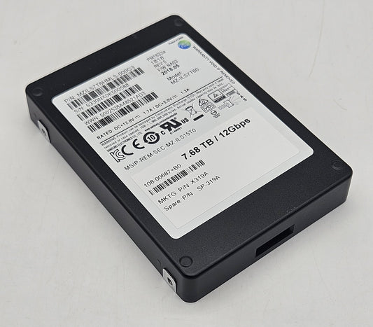 NetApp 7.68TB TLC SAS 12Gbps 2.5" SSD SP-319A X319A PM1633a MZ-ILS7T600
