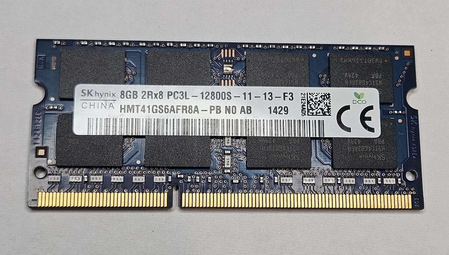Hynix 8GB PC3-12800 DDR3-1600MHz SoDimm Laptop Memory RAM HMT41GS6AFR8A-PB0