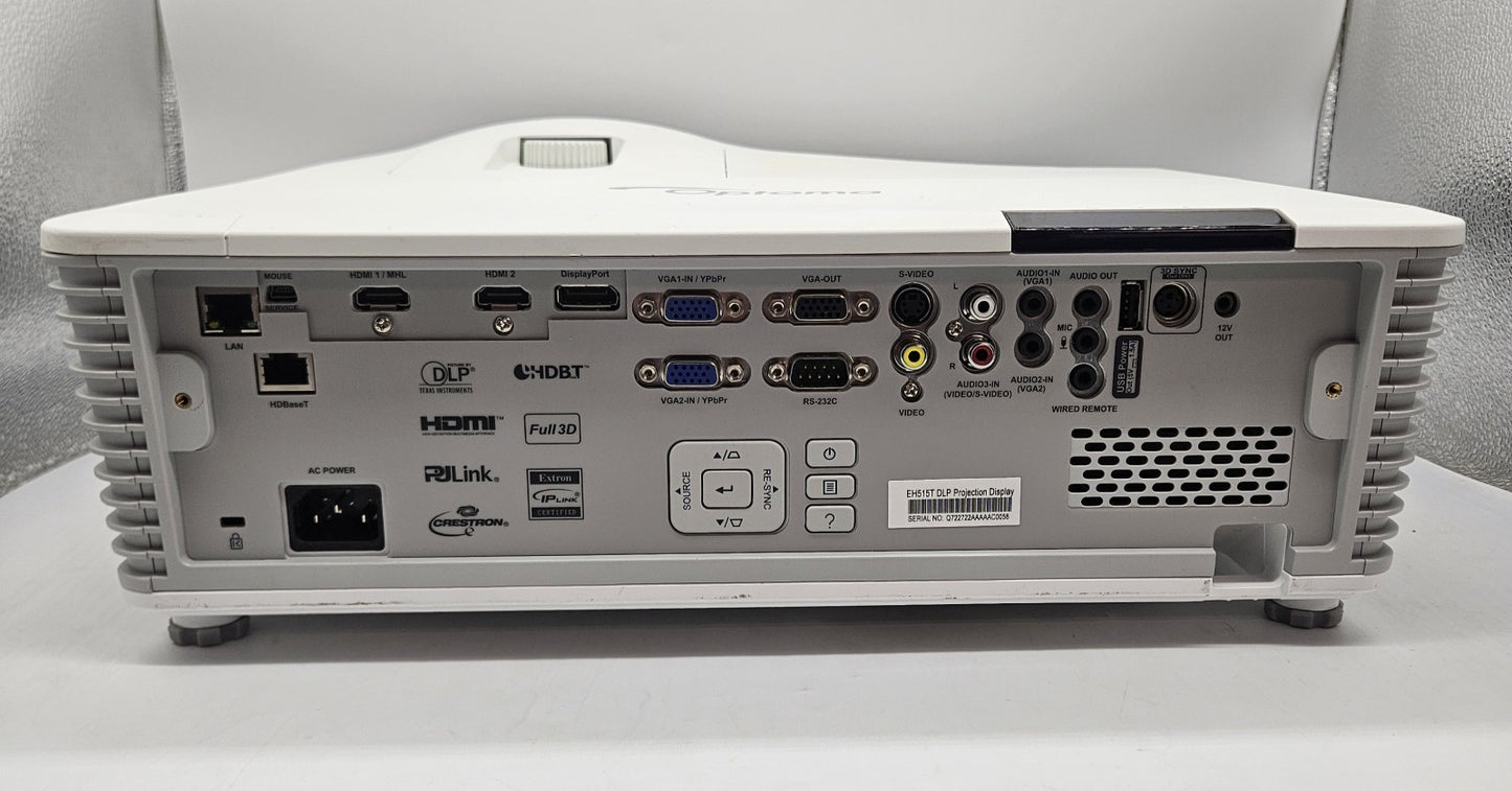 Optoma 5500 Lumems 1080p DLP Full 3D Projector 475 Hours (Clean Image) EH515T3