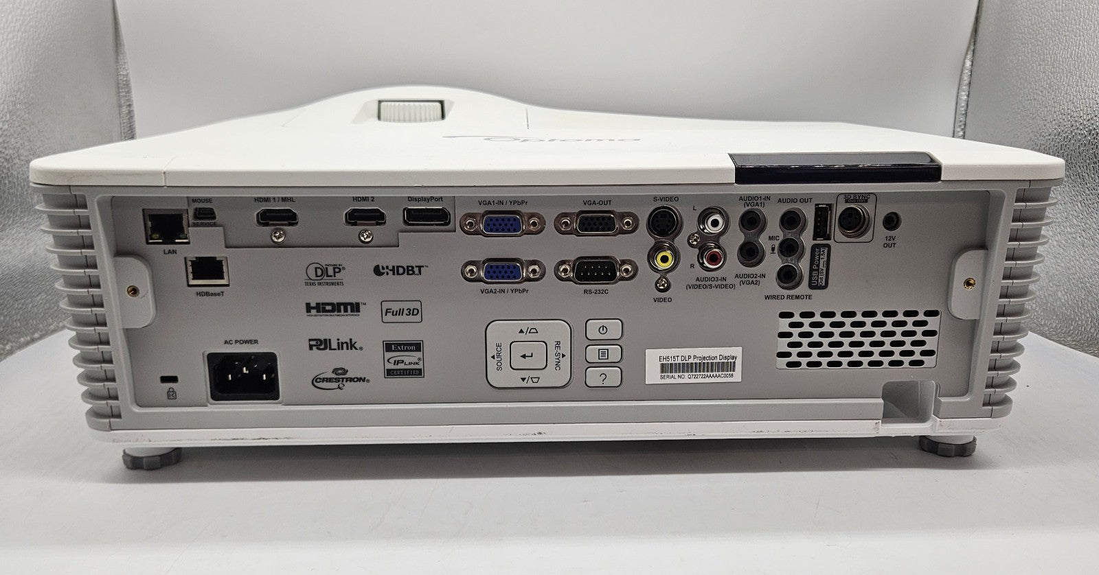 Optoma 5500 Lumems 1080p DLP Full 3D Projector 475 Hours (Clean Image) EH515T3