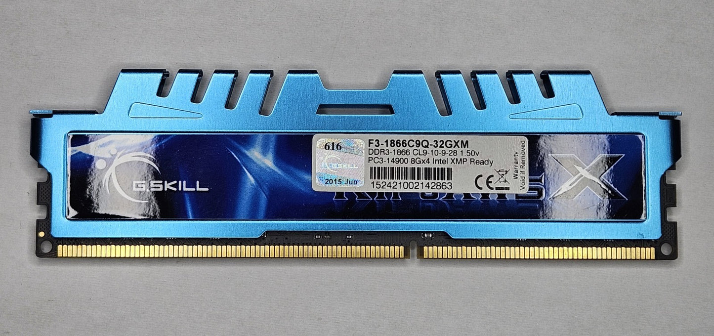 G.Skill RipJaws X 8GB PC3-14900 DDR3-1866MHz Desktop Memory RAM F3-1866C9Q-32GXM0