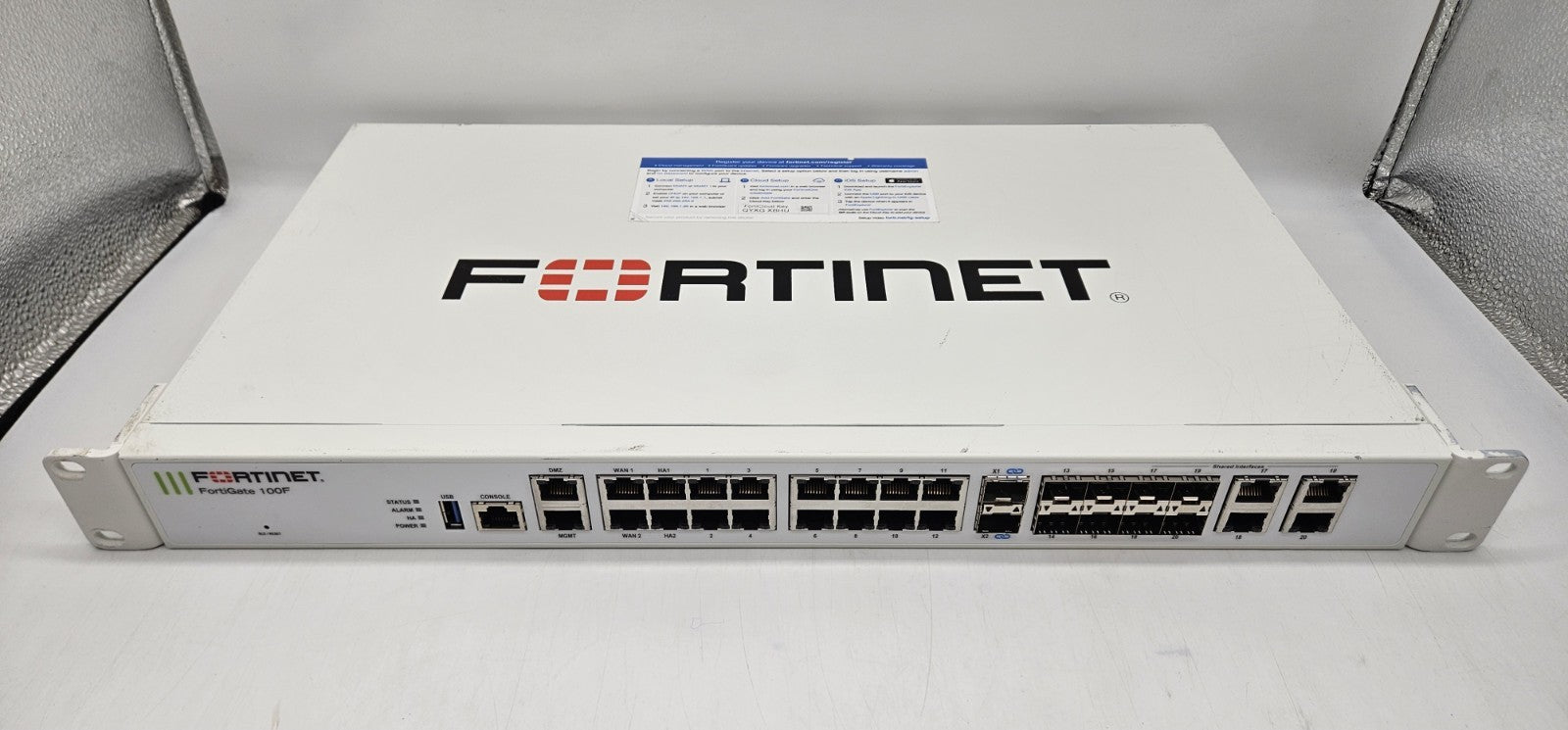 Fortinet Fortigate 100F 12-Port GbE 8-Port SFP FG-100F Firewall0
