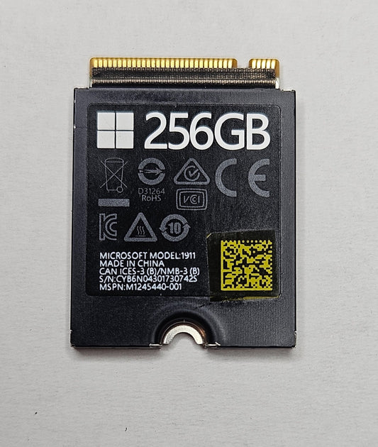 Microsoft Model 1911 256GB PCI Express 4.0x4 NVMe M.2 2230 SSD M1245440-0010